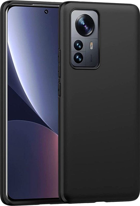 Xiaomi 12 Pro Hoesjes – Siliconen Backcover – Schokbestendig – Zwart-Ilumina Benelux