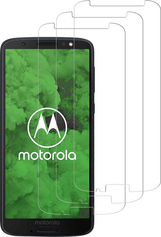 Screenprotector - Geschikt voor Motorola Moto G6 Plus - 9H Glas (3-Pack)