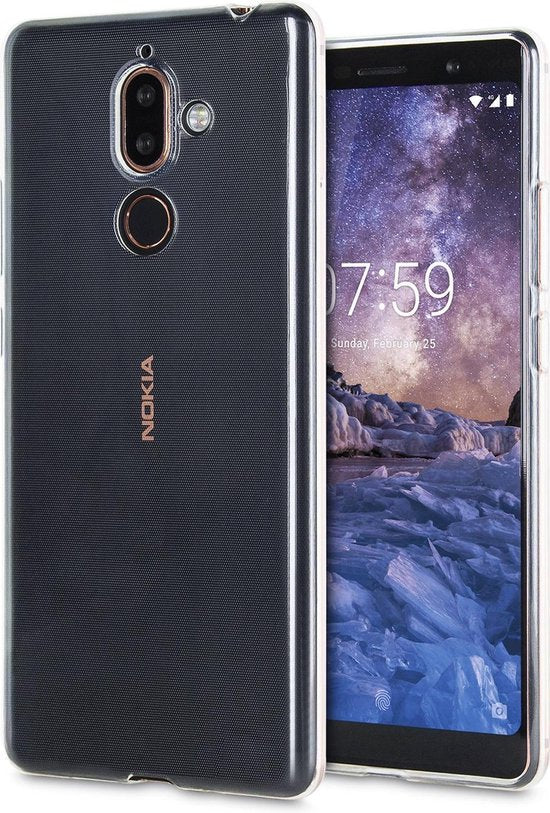 Nokia 7 Plus Hoesjes – Siliconen Backcover – Transparant – Soft TPU – Slank Design-Ilumina Benelux