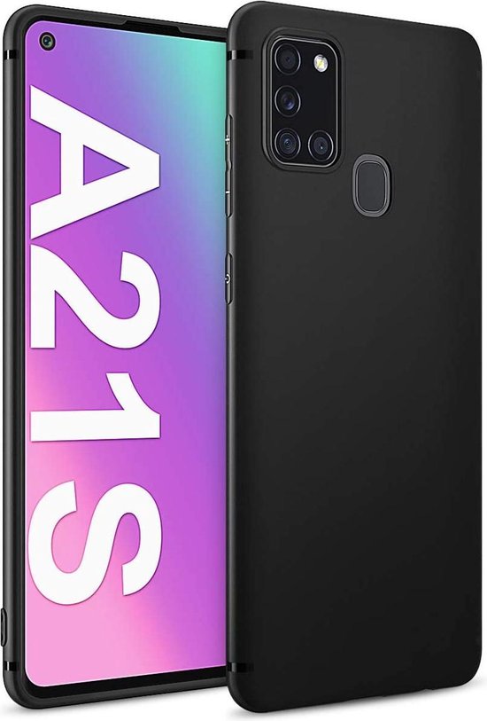 Samsung Galaxy A21S Hoesjes – Siliconen Backcover – Soft Silicone – Schokbestendig – Zwart-Ilumina Benelux
