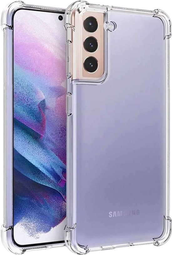 Shockproof Flexibele achterkant Silicone hoesje Transparant Geschikt voor: Samsung Galaxy S22 Plus