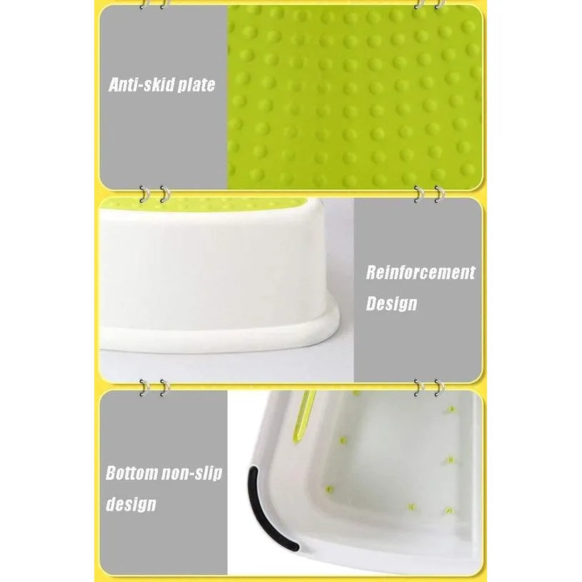 Opstapkrukje – Toiletkrukje – Voetverhoger – Opstapje voor Kinderen - Baby Wc Krukje - Groen-Ilumina Benelux