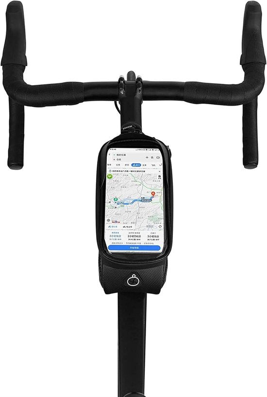 Telefoonhouder fiets – Waterdichte stuurtas frametas – Voor racefiets & mountainbike – Touchscreen venster – Zwart-Ilumina Benelux