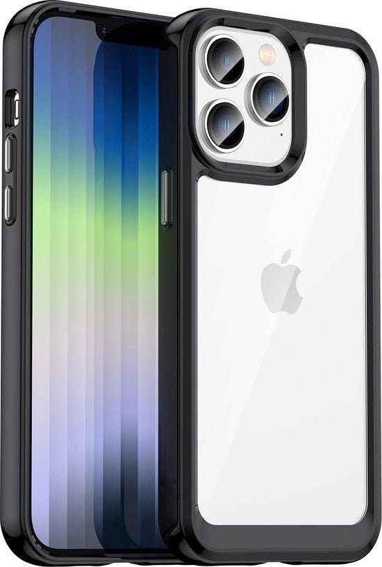 iPhone 14 Pro Hoesjes – Transparante Acryl Backcover – TPU Bumper – Schokbestendig – Helder-Ilumina Benelux