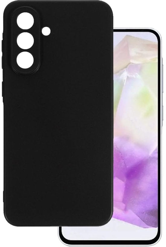 Soft Backcover Hoesje Geschikt voor: Samsung Galaxy S24 FE / Galaxy S25 FE Silicone Zwart