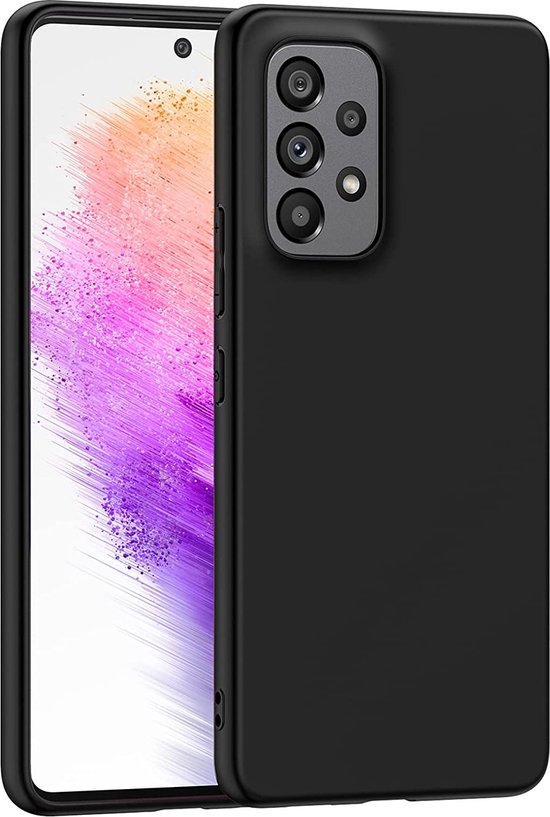 Samsung Galaxy A73 5G Hoesjes – Siliconen Backcover – Soft Touch – Inclusief 2x Screenprotector – Zwart-Ilumina Benelux