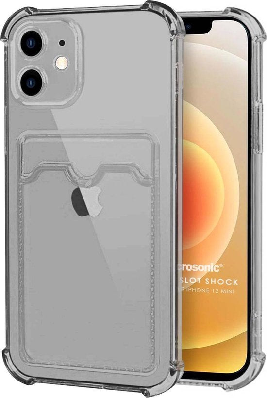 iPhone 11 Hoesjes – TPU Backcover – Schokbestendig – Pasjeshouder – Grijs-Ilumina Benelux