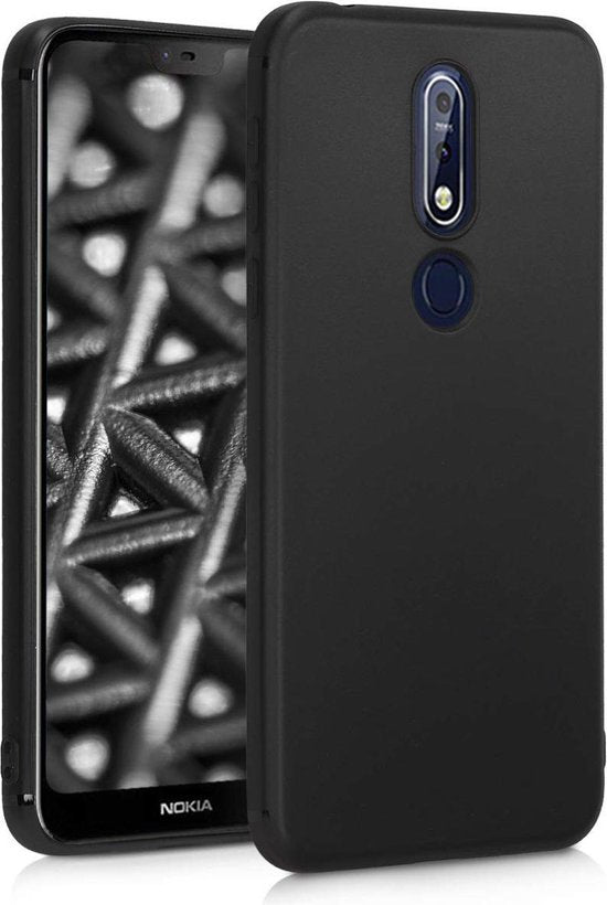 Nokia 7.1 Hoesjes – Siliconen Backcover – Soft TPU – Schokbestendig – Zwart-Ilumina Benelux