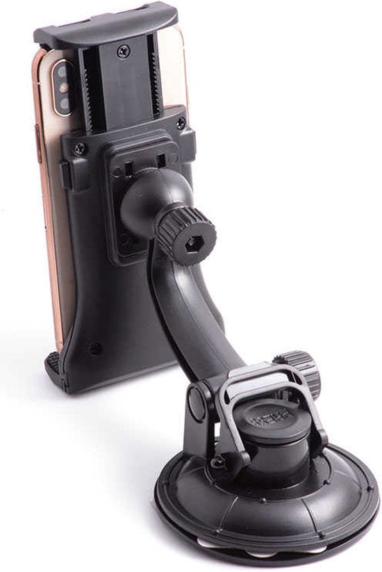 Tablethouder auto – Zuignap & Klem – Dashboard/Raam Montage – 360° Verstelbaar 5-9 Inch – Zwart