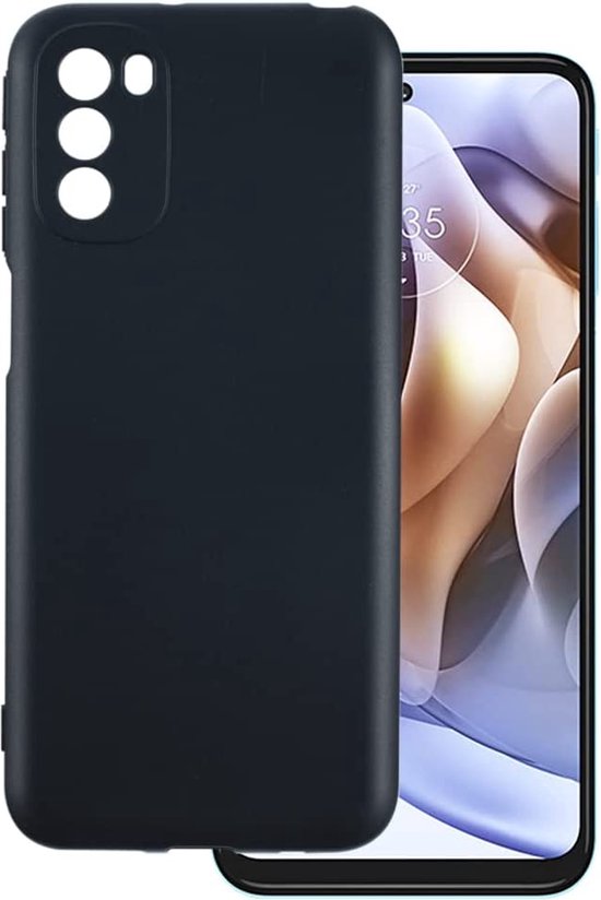 Motorola Moto G31/G41 Hoesjes – Siliconen Backcover – Schokbestendig – Inclusief 3x Screenprotector – Zwart