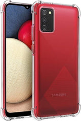 Shockproof Flexibele achterkant Silicone hoesje Transparant Geschikt voor: Samsung Galaxy A02S