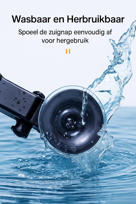 Telefoonhouder auto – Extra sterke zuignap – Dashboard & raam – Ook voor bureau – 360° draaibaar – Zwart-Ilumina Benelux