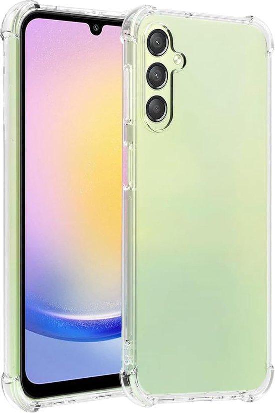 Samsung Galaxy A35 Hoesjes – Anti-Shock Siliconen Backcover – Schokbestendig – 2 Pack Gehard Glas Screenprotector – Transparant-Ilumina Benelux