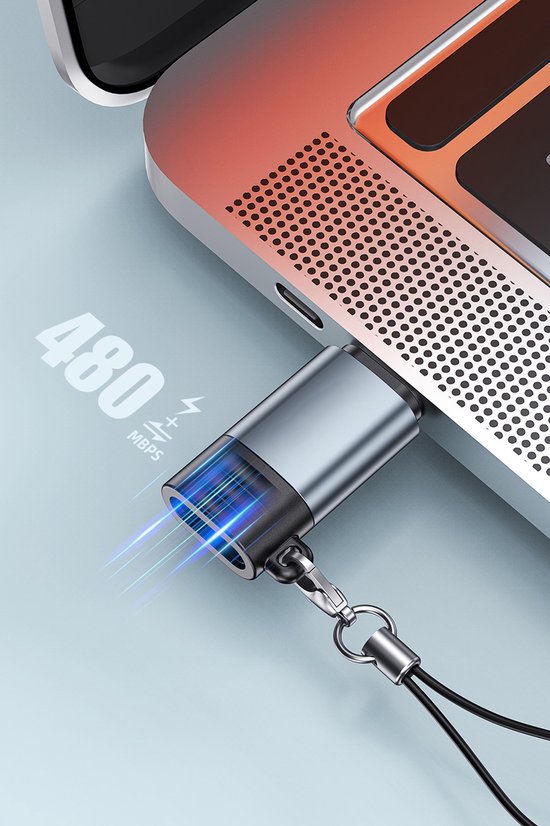 USB-C naar Lightning Adapter – Converter – Geschikt voor iPhone en iPad – 2.4A Snelladen – 480 Mbps Dataoverdracht-USB-Kabels-Ilumina Benelux