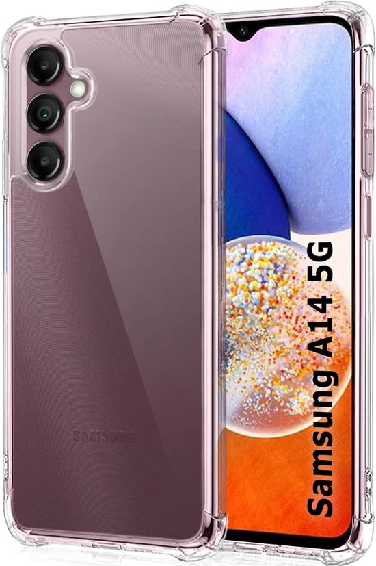Samsung Galaxy A14 5G Hoesjes – Crystal Clear Backcover – Schokbestendig – Transparant-Ilumina Benelux