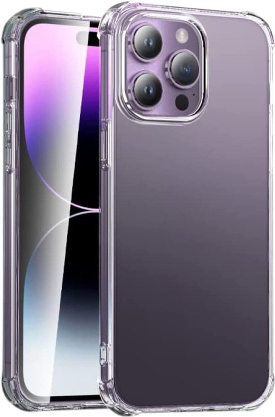iPhone 14 Pro Hoesjes – Soft TPU Siliconen Backcover – Schokbestendig – Transparant-Ilumina Benelux