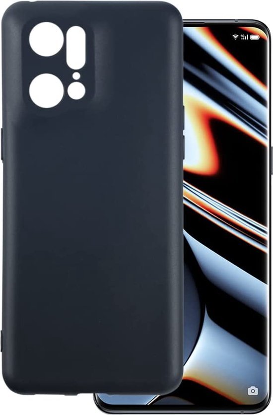 Oppo Find X5 Pro Hoesjes – Soft TPU Siliconen Backcover – Inclusief 3x Screenprotector – Zwart-Ilumina Benelux