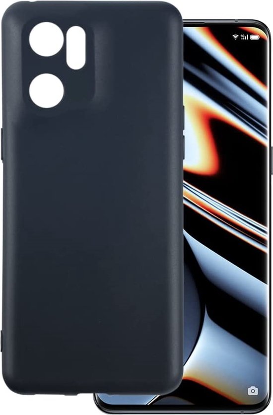 Oppo Find X5 Lite Hoesjes – Soft TPU Siliconen Backcover – Inclusief 3x Screenprotector – Schokbestendig – Zwart-Ilumina Benelux