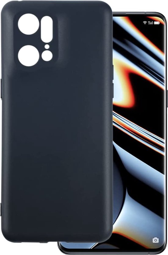 Oppo Find X5 Pro Hoesjes – Soft TPU Siliconen Backcover – Inclusief 2x Screenprotector – Schokbestendig – Zwart-Ilumina Benelux