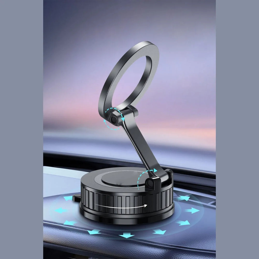 MagSafe Telefoonhouder Auto met Zuignap - Magnetische Dashboard & Voorruit Houder - 360° Draaibaar en Opvouwbaar - Geschikt voor iPhone & Samsung-Ilumina Benelux