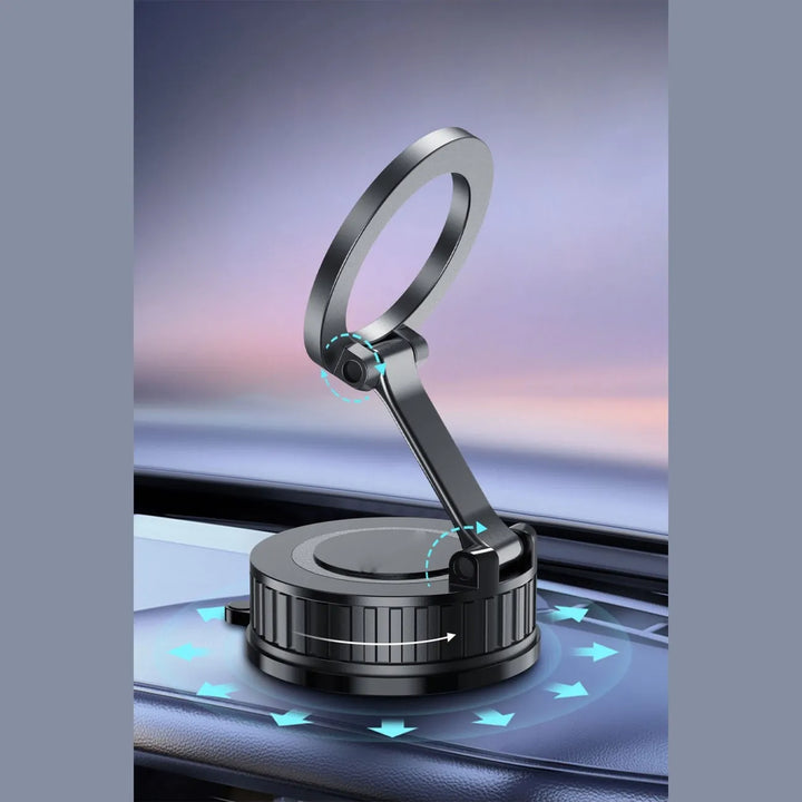MagSafe Telefoonhouder Auto met Zuignap - Magnetische Dashboard & Voorruit Houder - 360° Draaibaar en Opvouwbaar - Geschikt voor iPhone & Samsung-Ilumina Benelux