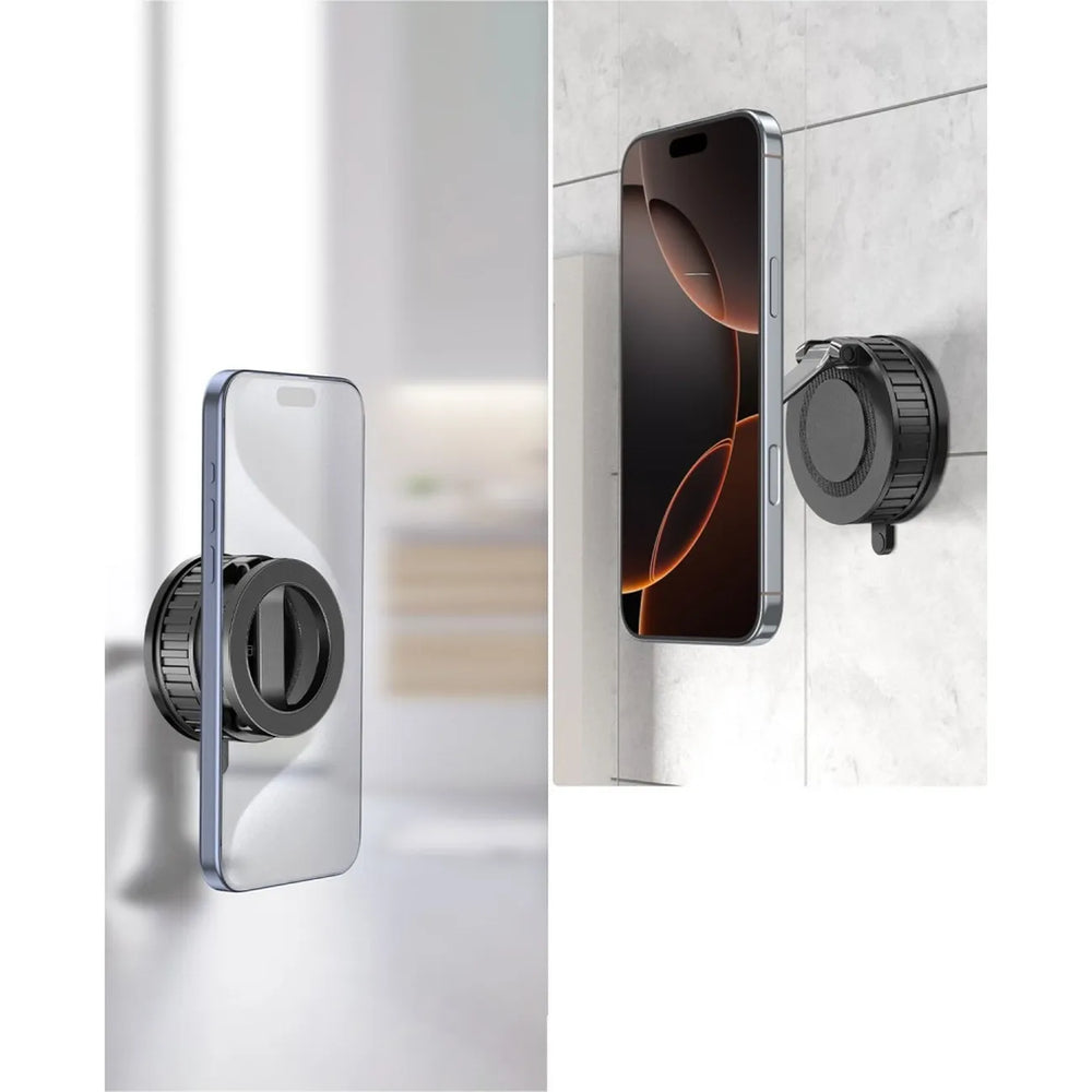 MagSafe Telefoonhouder Auto met Zuignap - Magnetische Dashboard & Voorruit Houder - 360° Draaibaar en Opvouwbaar - Geschikt voor iPhone & Samsung-Ilumina Benelux