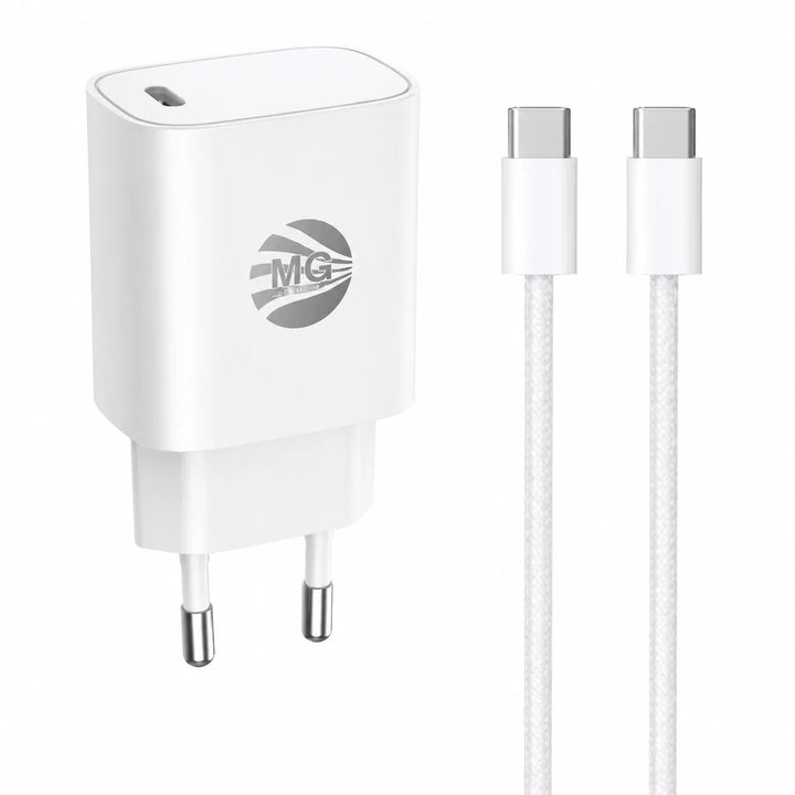 Adapter met Kabel – GaN Technologie – 30W Snellader – 60W USB-C Kabel – Super Fast Charging – Wit-Ilumina Benelux