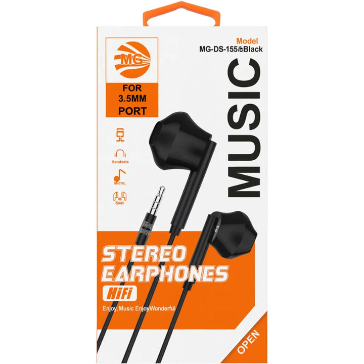 Stereo Oordopjes – 3.5mm Jack – In-Ear Headset met Microfoon – Zwart-Ilumina Benelux