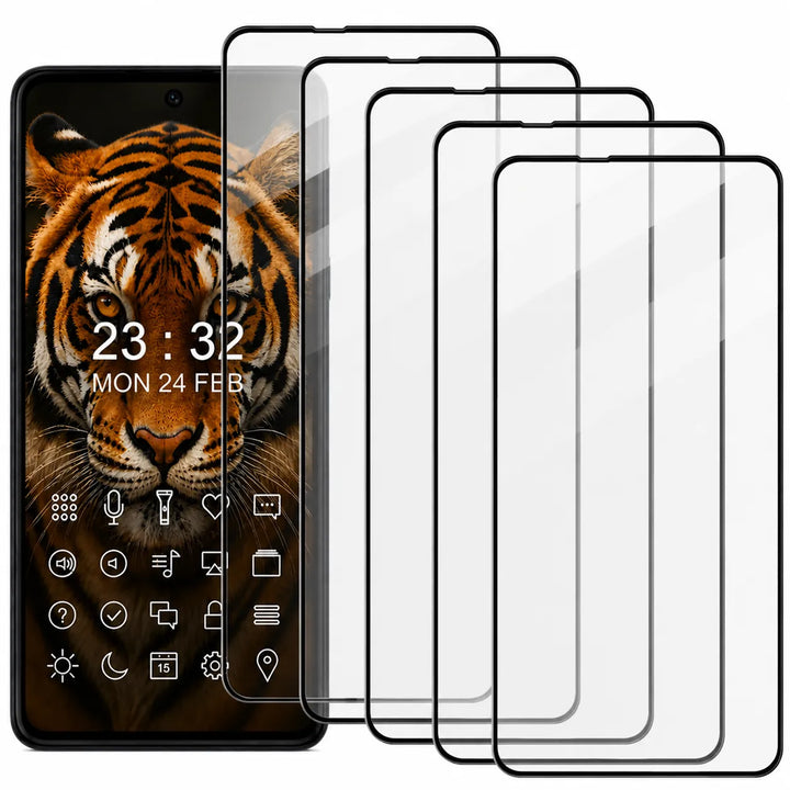 Motorola Moto G73 Screenprotector Full Cover – 9H Glas – 5-Pack-Ilumina Benelux