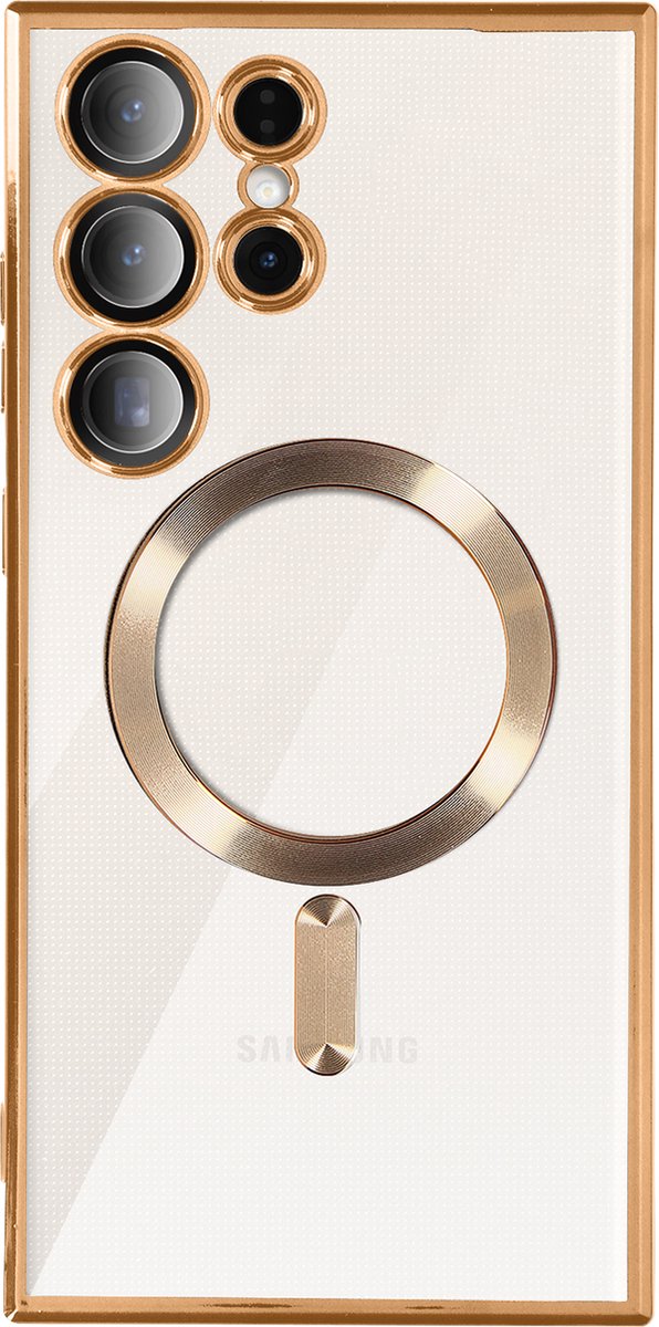 Samsung Galaxy S23 Ultra Hoesjes – MagSafe Backcover – Magnetisch – Schokbestendig – Goud-Ilumina Benelux