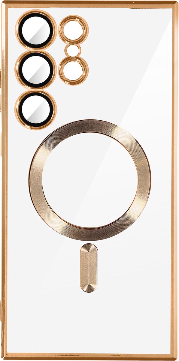 Samsung Galaxy S23 Ultra Hoesjes – MagSafe Backcover – Magnetisch – Schokbestendig – Goud-Ilumina Benelux
