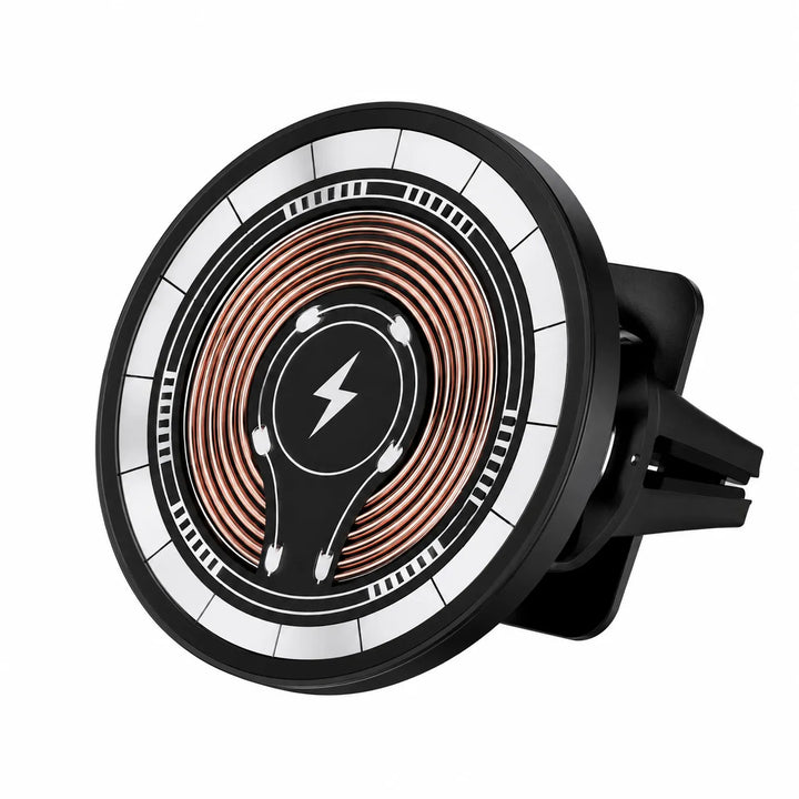15W MagSafe Autohouder met Draadloos Opladen – Magnetische Telefoonhouder Ventilatierooster – 360° Draaibaar – Zwart