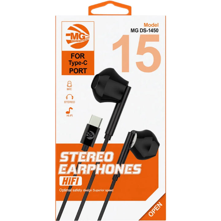 USB-C Oortjes – Stereo In-Ear Headset met Microfoon - Zwart-Ilumina Benelux