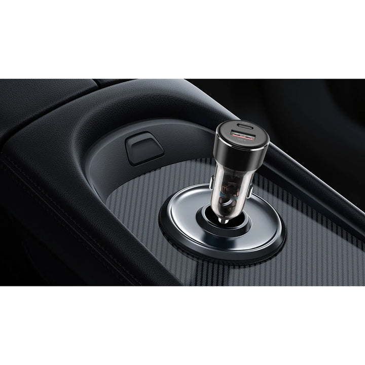 60W PD Fast Car Charger USB-C + USB-A Autolader met USB-C Kabel-Ilumina Benelux