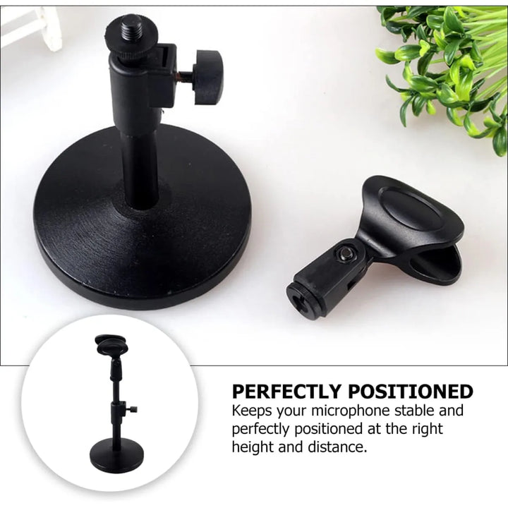 Microfoon Standaard Bureau – Verstelbare Desktop Microfoonhouder – Universele Tafelmicrofoon Standaard – Zwart-Ilumina Benelux