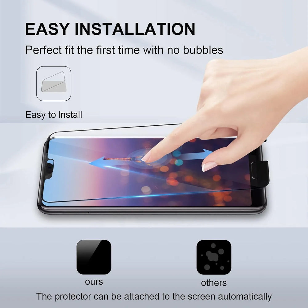 Huawei P20 Pro Screenprotector Full Cover – 9H Gehard Glas – 4-Pack-Ilumina Benelux