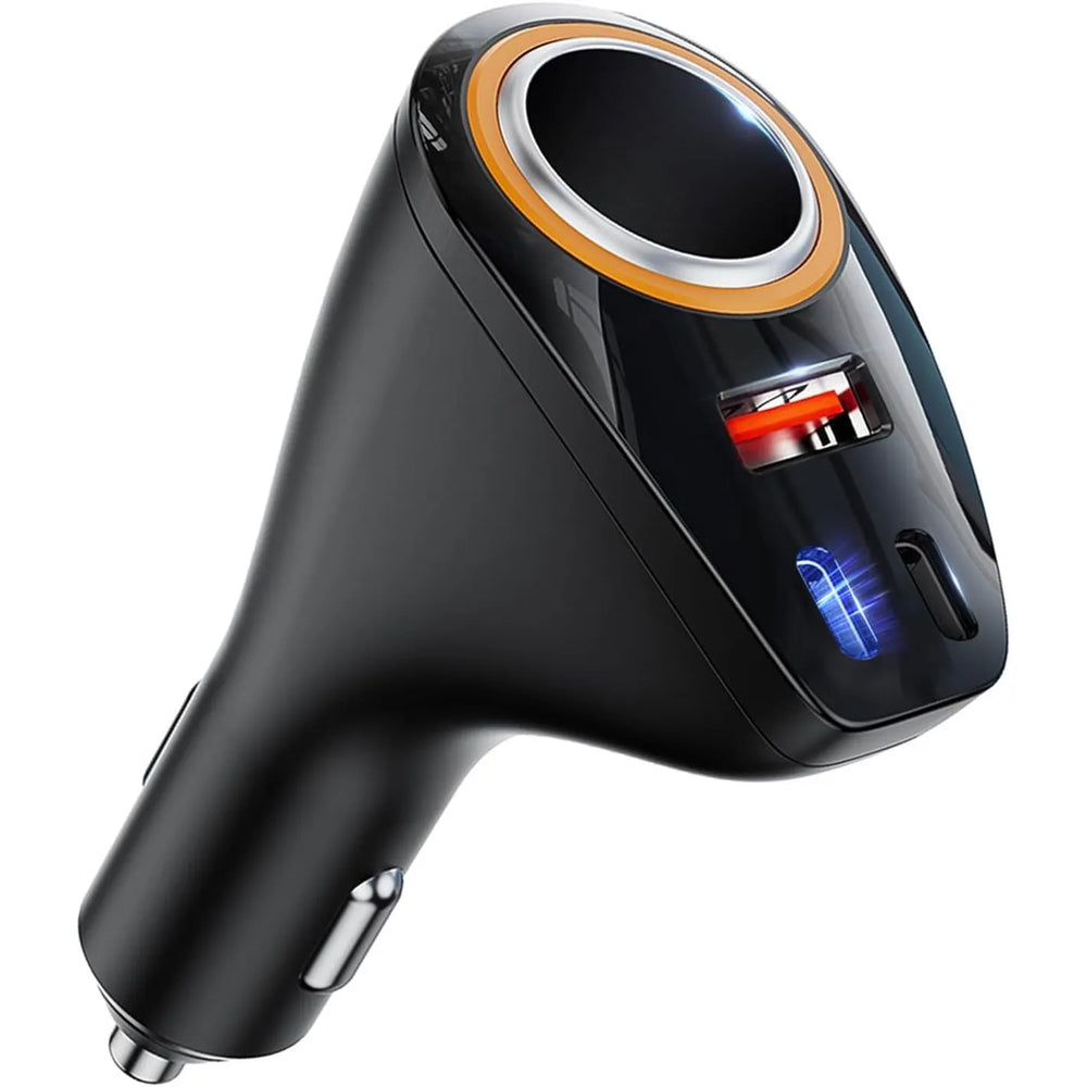 66W 4-in-1 USB-C PD & QC3.0 Fast Charge Autolader met 3 USB Poorten-Ilumina Benelux