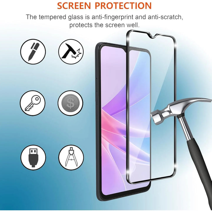 Oppo A78 5G Screenprotector Full Cover Glas 9H – 2x-Ilumina Benelux
