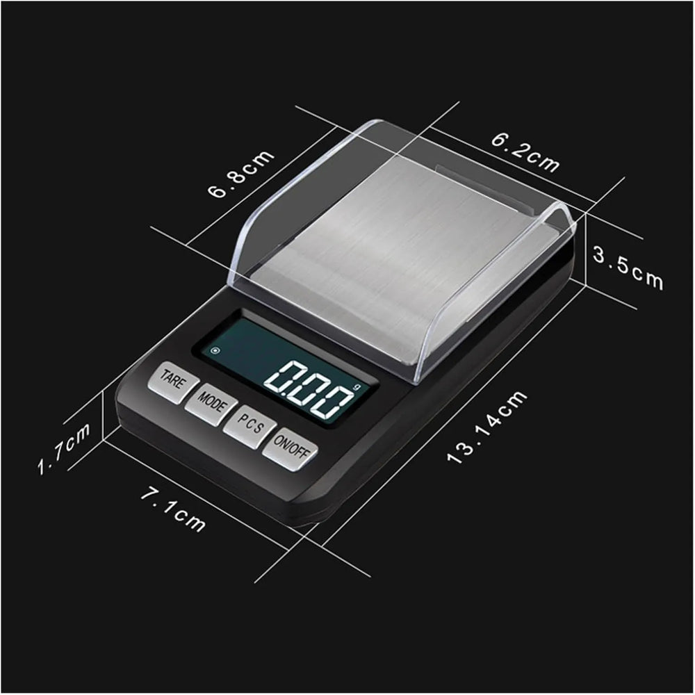 Digitale Precisie Weegschaal 500g x 0,01g – Sieradenweegschaal – Keukenweegschaal – LCD Display met Achtergrondverlichting – Zwart-Ilumina Benelux