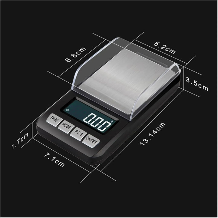 Digitale Precisie Weegschaal 500g x 0,01g – Sieradenweegschaal – Keukenweegschaal – LCD Display met Achtergrondverlichting – Zwart-Ilumina Benelux