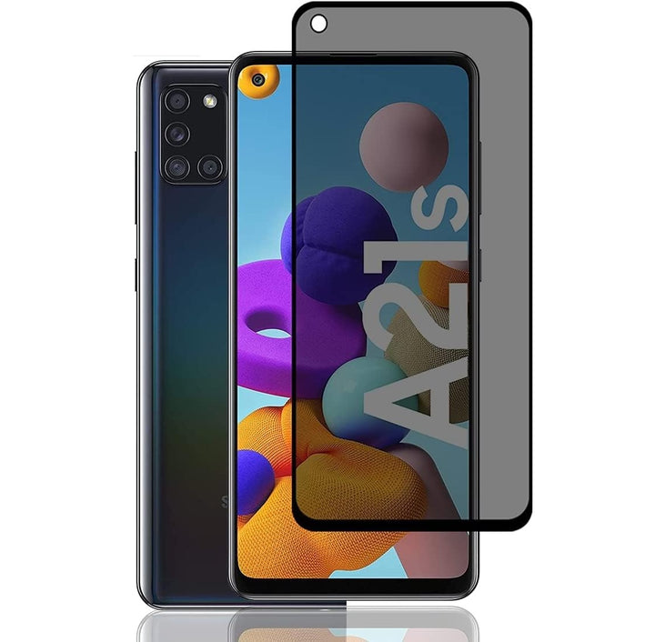 Samsung Galaxy A21S Screenprotector Gehard 9H Privacy – Tempered Glas-Ilumina Benelux