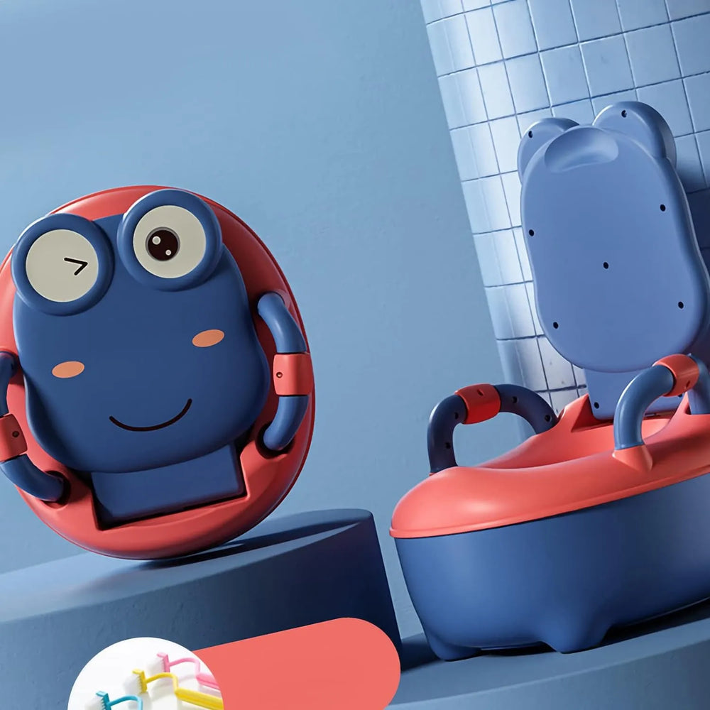 Plaspotje peuter - Toilettrainer met deksel - Kind WC verkleiner - Voor jongen & meisje - Blauw-Ilumina Benelux