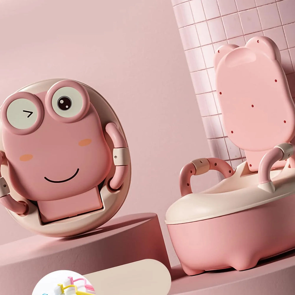 Plaspotje peuter - Toilettrainer met deksel - Kind WC verkleiner - Voor jongen & meisje - Roze-Ilumina Benelux