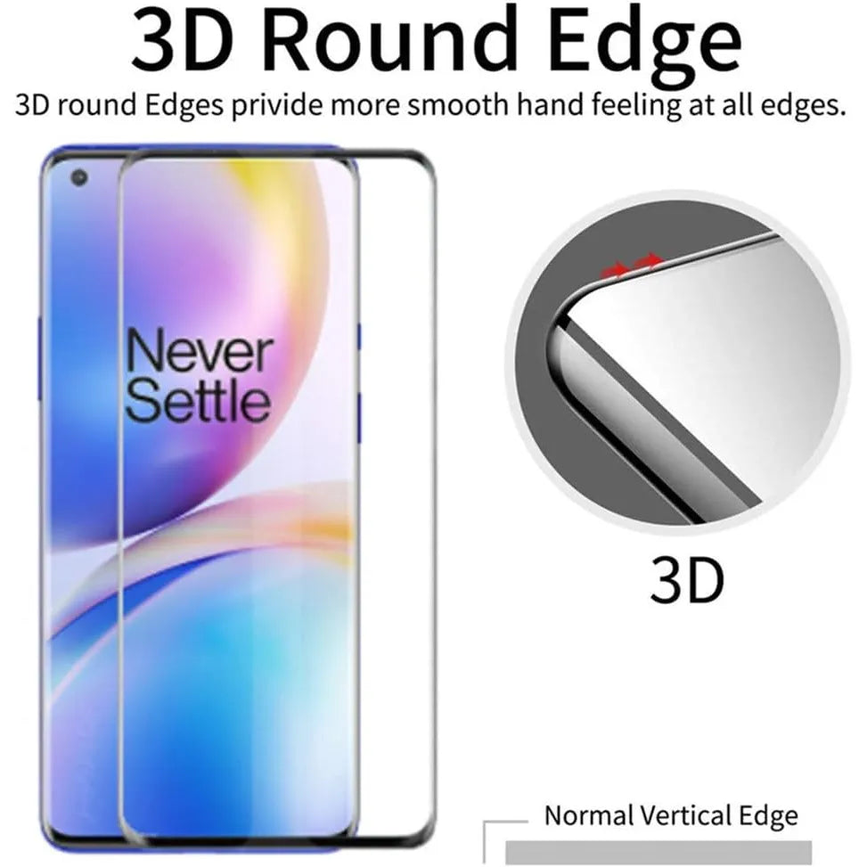 OnePlus 8 Screenprotector Full Cover Glas Gehard 9H – 3-Pack-Ilumina Benelux