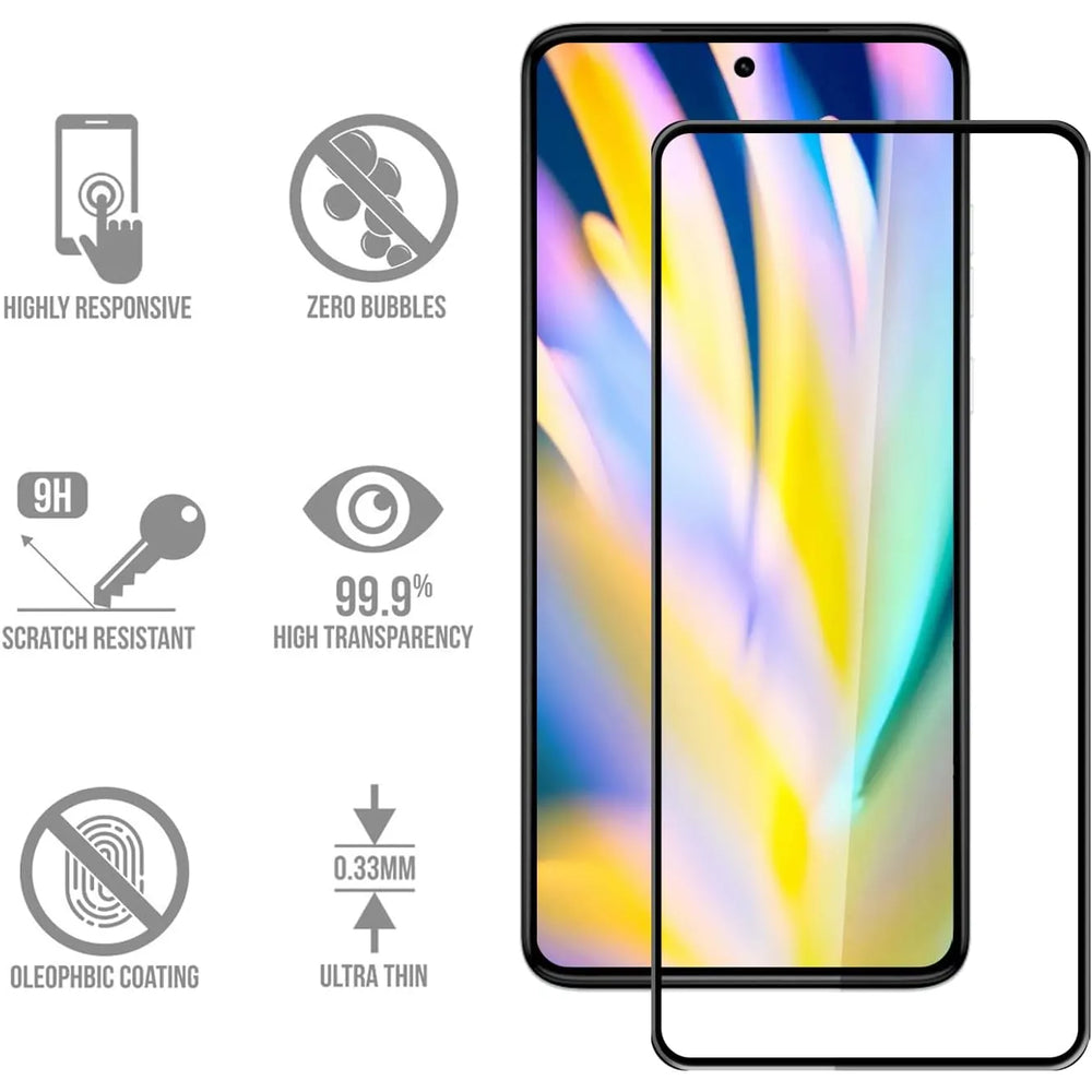 Motorola Moto E32 Screenprotector Full Cover Glas Gehard 9H – 2-Pack-Ilumina Benelux