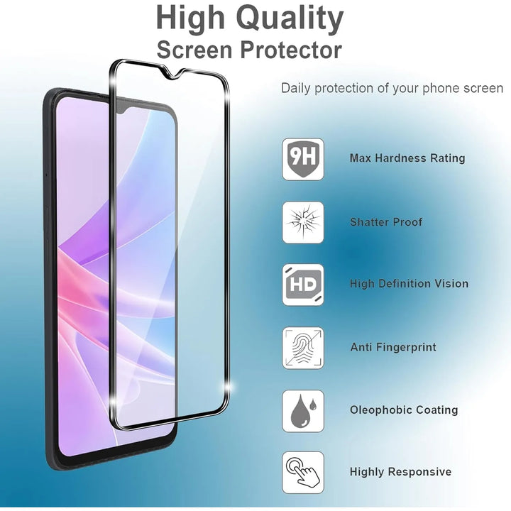 Oppo A78 5G Screenprotector Full Cover Glas 9H – 2x-Ilumina Benelux