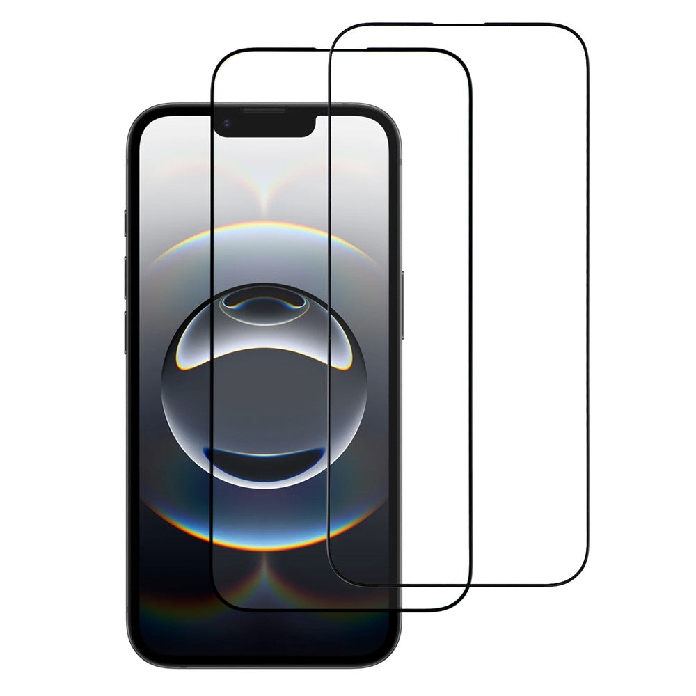 iPhone 14 & iPhone 16E / 17E Screenprotector Full Cover – 2-Pack Tempered Glas-Ilumina Benelux