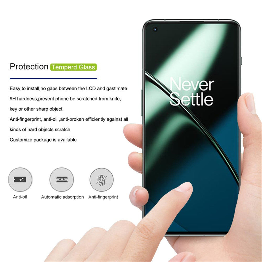 OnePlus 11 Screenprotector Full Cover Glas Gehard 9H – 4-Pack-Ilumina Benelux