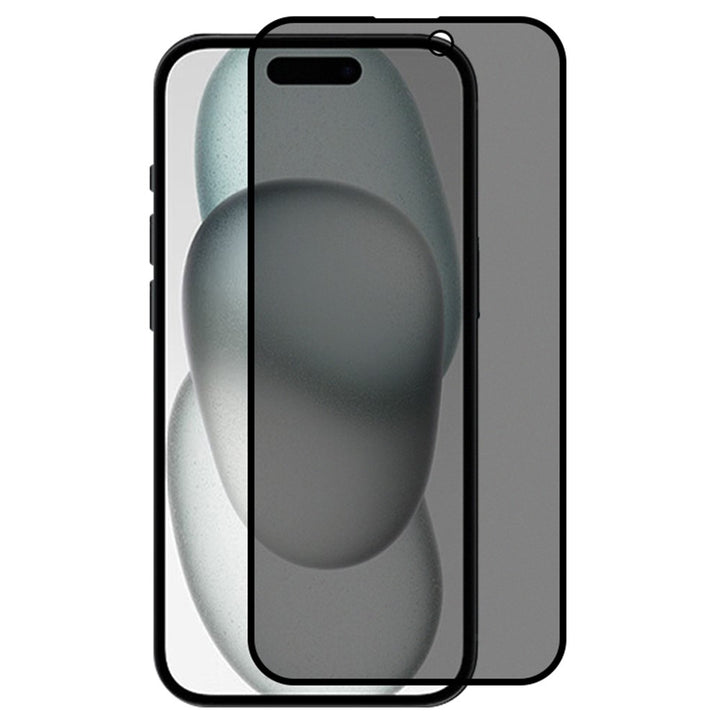 iPhone 15 Screenprotector Privacy Full Cover – 9H Gehard Glas – 4x-Ilumina Benelux