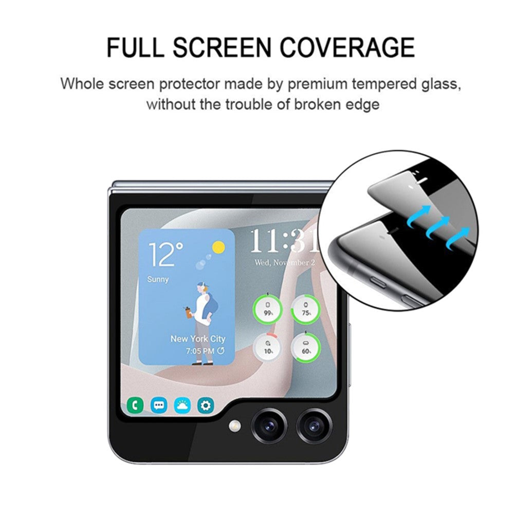 Samsung Galaxy Flip 6 / Flip7 FE 5G Screenprotector Full Cover – Glas – 2-Pack-Ilumina Benelux